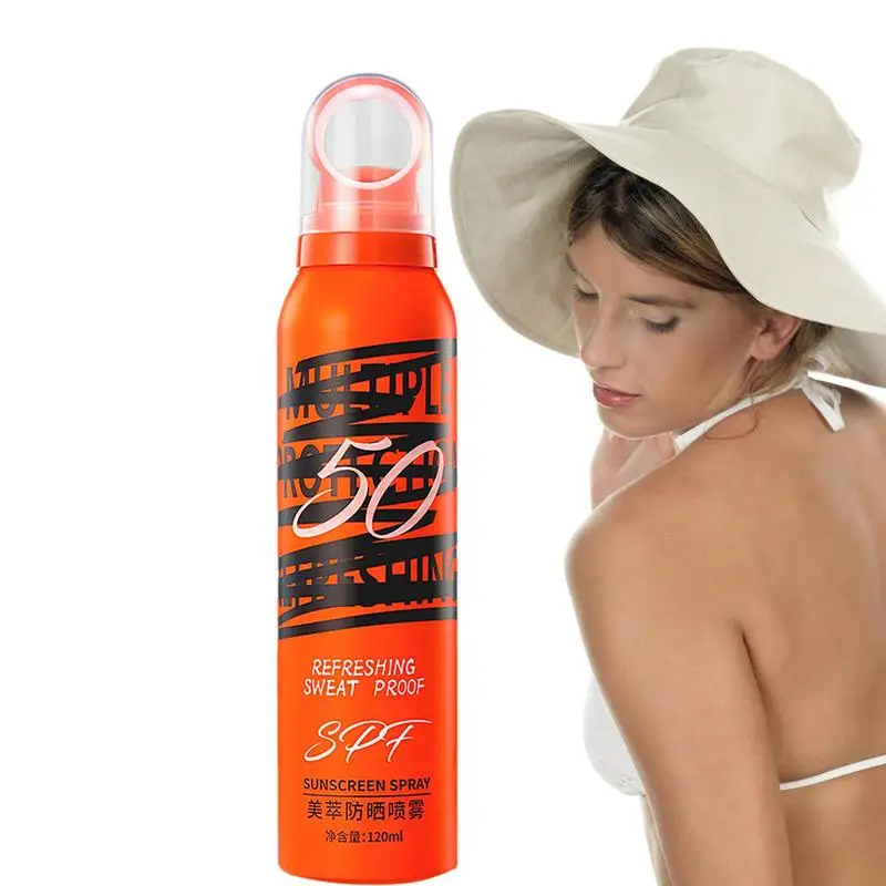 SPF50 Beach Body Sunscreen Spray Whitening Sunscreen Spray Waterproof Sun Protection Water Resistant Oil-Free Mist