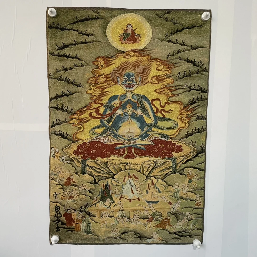 

Antique Tangka Embroidery Ghost King Picture Home Decoration Hanging Picture