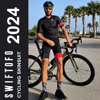 Swiftofo Black Skinsuit Cycling Suits Man Triathlon Road Cycling Set Ropa Ciclismo Maillot Bike Sports Jumpsuit With Pockets 1