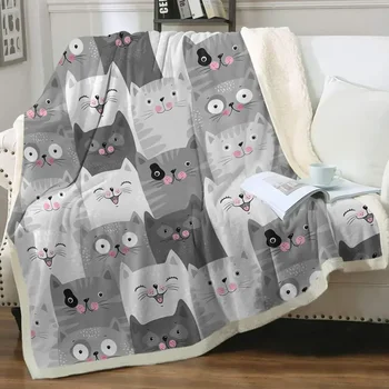 Cats Blanket Plush Flannel 1