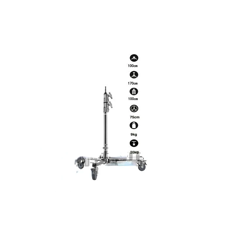 Photography mobile light stand stainless steel pulley bracket folding notebook tray light stand 1.8m short foot floor
