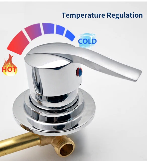 Valvola Deviatrice 3 Vie Per Doccia - Lega Resistente Per Soffione, Maniglia E Fissaggio - Foto 5