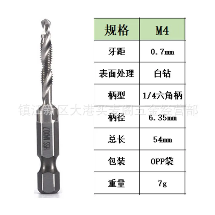 plane tool New Titanium Plated Hex Shank HSS Screw Thread Metric Tap Drill Bits Screw Machine Compound M3 M4 M5 M6 M8 M10 Hand Tools bench plane Hand Tools