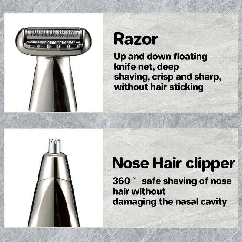 Kemei 4 in 1 Cordless Hair Trimmer Men's Shaver Cordless Razor Hair Clipper Set Electric Nose Beard Trimmer Hair Cutting Machine 6