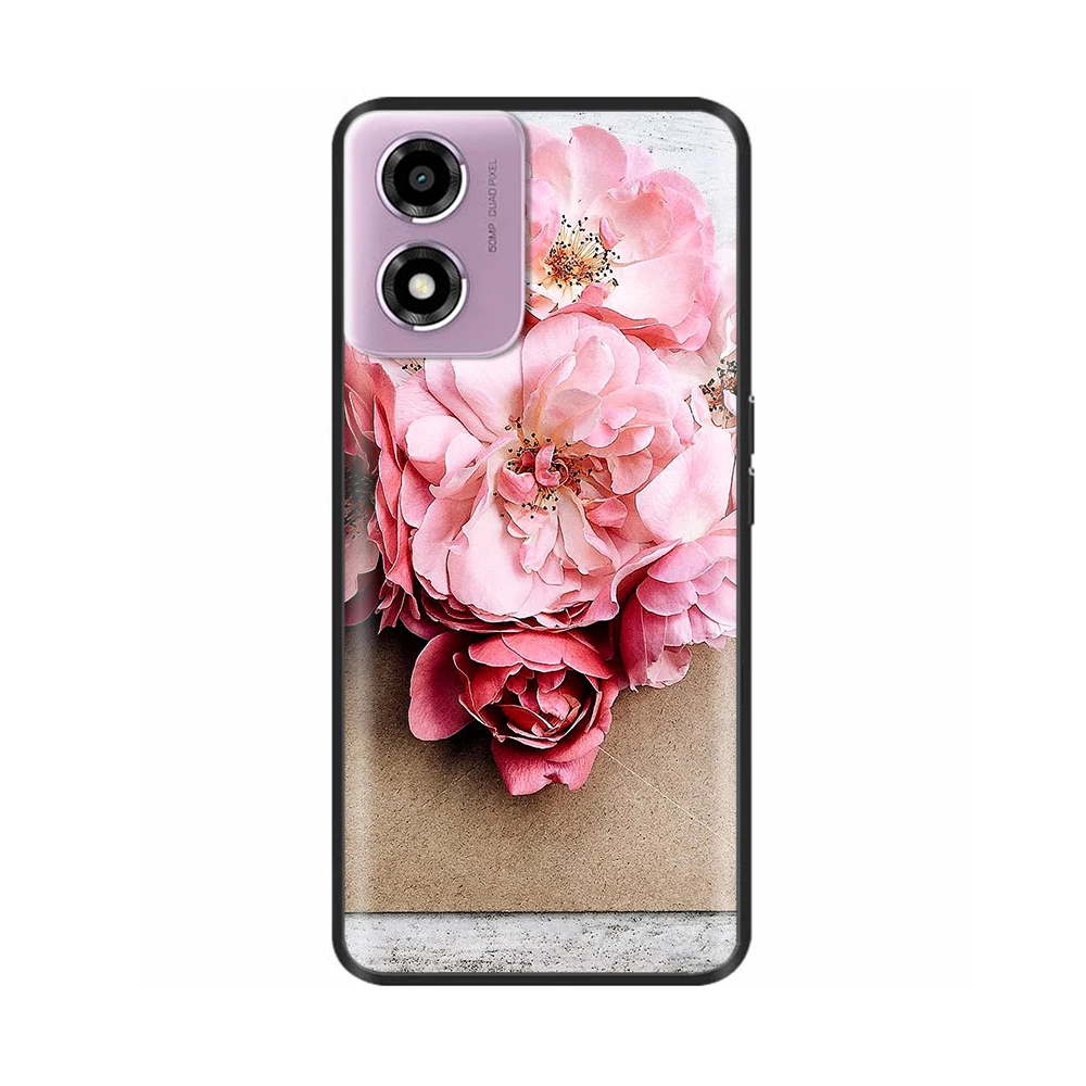 Motorola Moto E14 Soft TPU Silicone Protective Back Cover with Printed Design