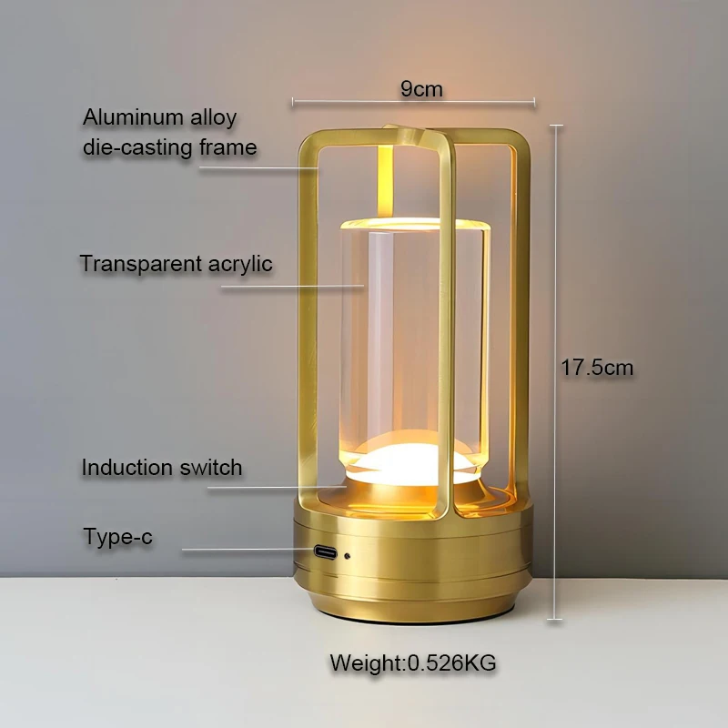 Detachable Table Lamp Desktop Decoration Night Light USB Charging Bedroom Bedside Lamp Sleep Atmosphere Bar Camping Outdoor 5
