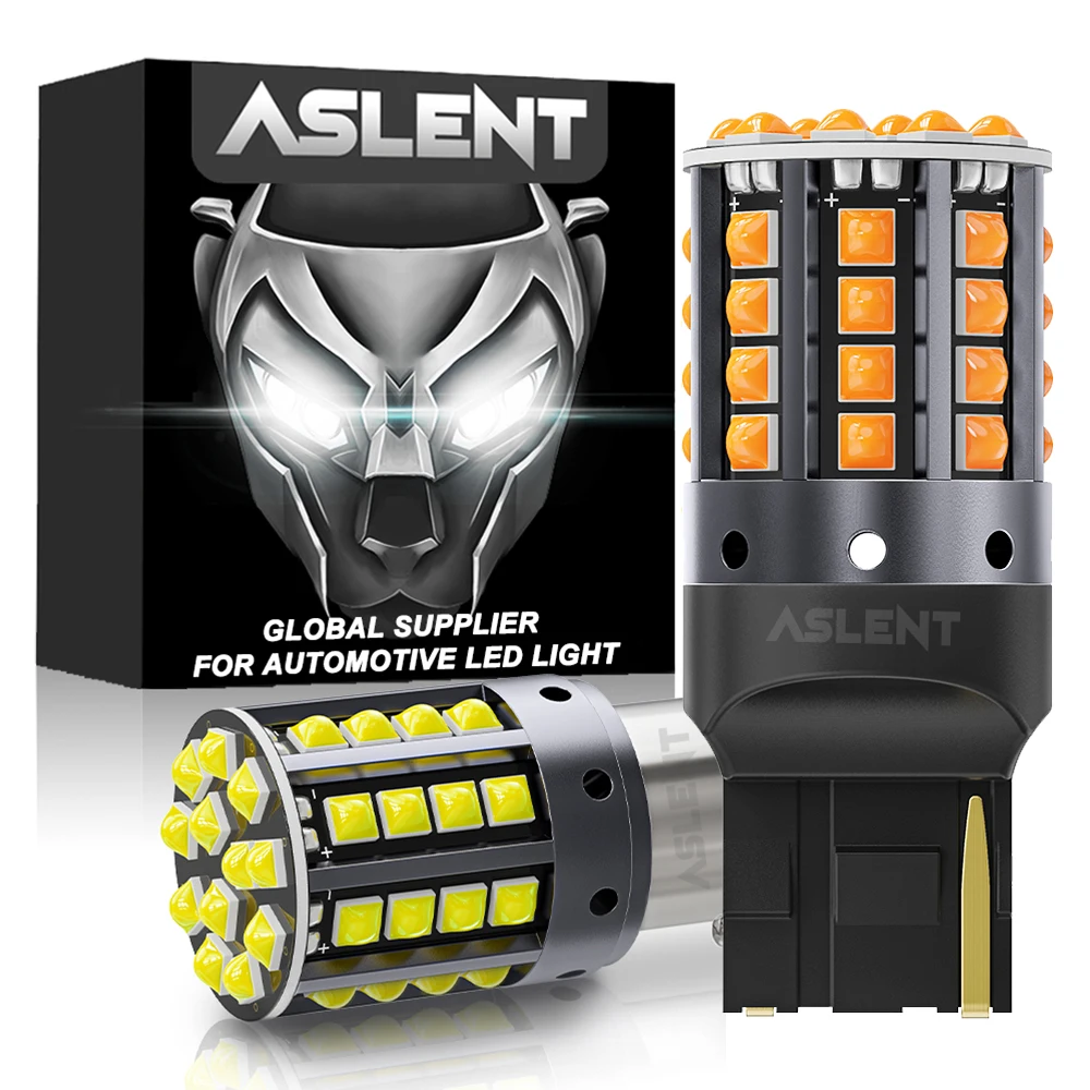 2X7440 W21W Wy21W T20 7443 W21/5W Luci Per Auto Super Luminose Led Ba15S P21W Bau15S Py21W P21/5W Indicatori Di Direzione Canbus Bianco 12V