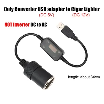 Auto Interior Accessories Plug Connector Adapter USB 5V To 12V Converter Adapter Wired Controller Charger Cable Socket 1