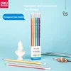 10pc/Set Deli HB 2B Wood Pencil Triangle/Hexagonal lapices With Eraser For Children Students Painting Writing School Office Home 2
