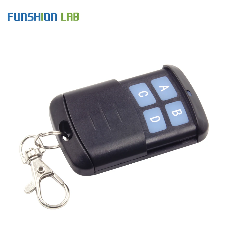 Interruptor de Controle Remoto sem Fio rf para Abertura de Garagem em Casa Controle Remoto Funshion 4 Canais Transmissor Inteligente Ev1527 433mhz - Image 5