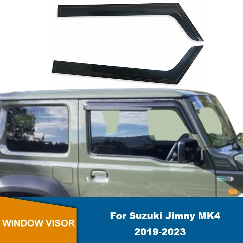 

Автомобильный оконный дефлектор для Suzuki Jimny MK4 2019 2020 2021 2022 2023 2 двери Окно Дождь оконный козырек всепогодный экран Защита от солнца дождя