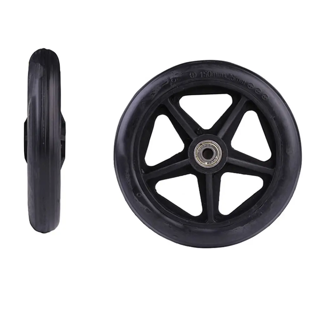 Anti-Slip 6-Inch Solid Rubber Tire for Carts, Wheelchairs, and Trolleys