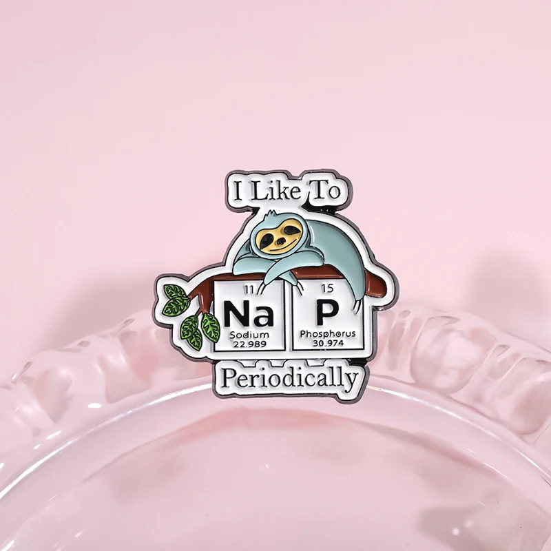 Chemisches Element Emaille Pins Mathe Formel kreative Broschen Revers Abzeichen Becher Reagenzglas Moleküle Pin Zubehör für Freunde – Detail 8