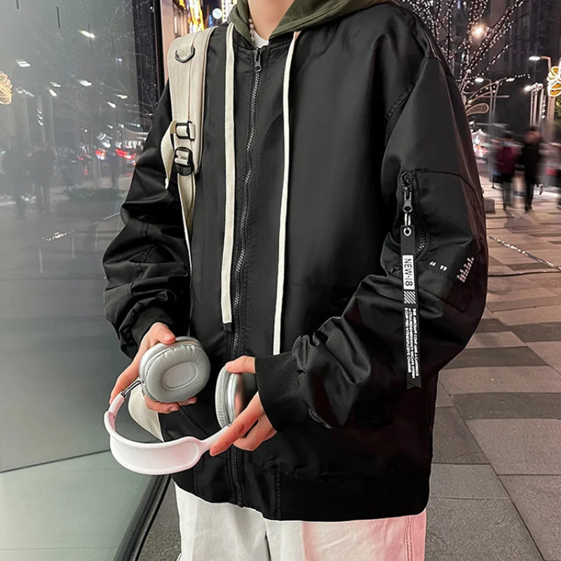 8XL Jacket Men's Fake Two-piece Large Size Casual Jacket Spring Trendy All-match Casual Couple's Oversize