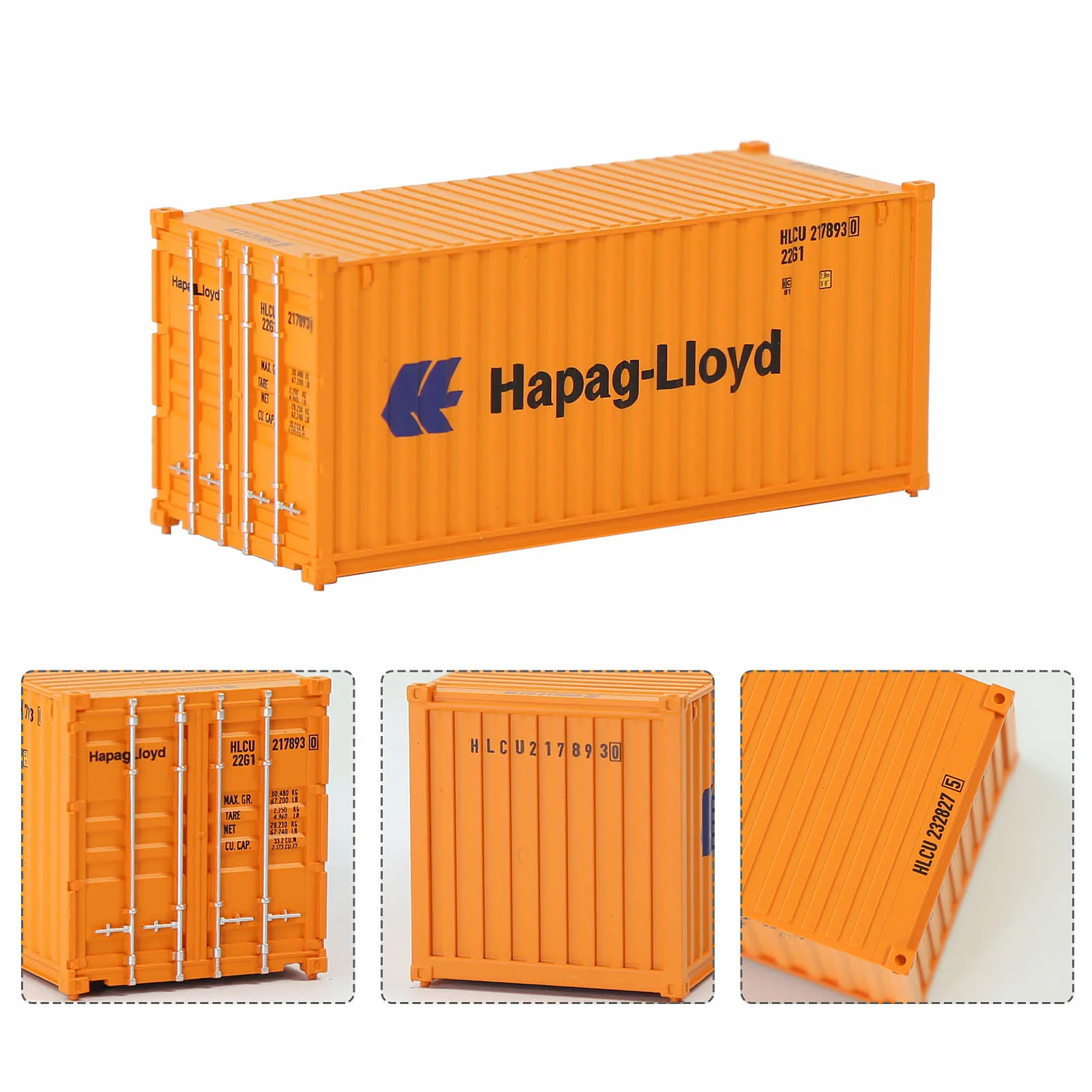 Evemodel 1pc HO Scale 1:87 20ft Shipping Container Model Railway Cargo Box 20' Container C8726 3