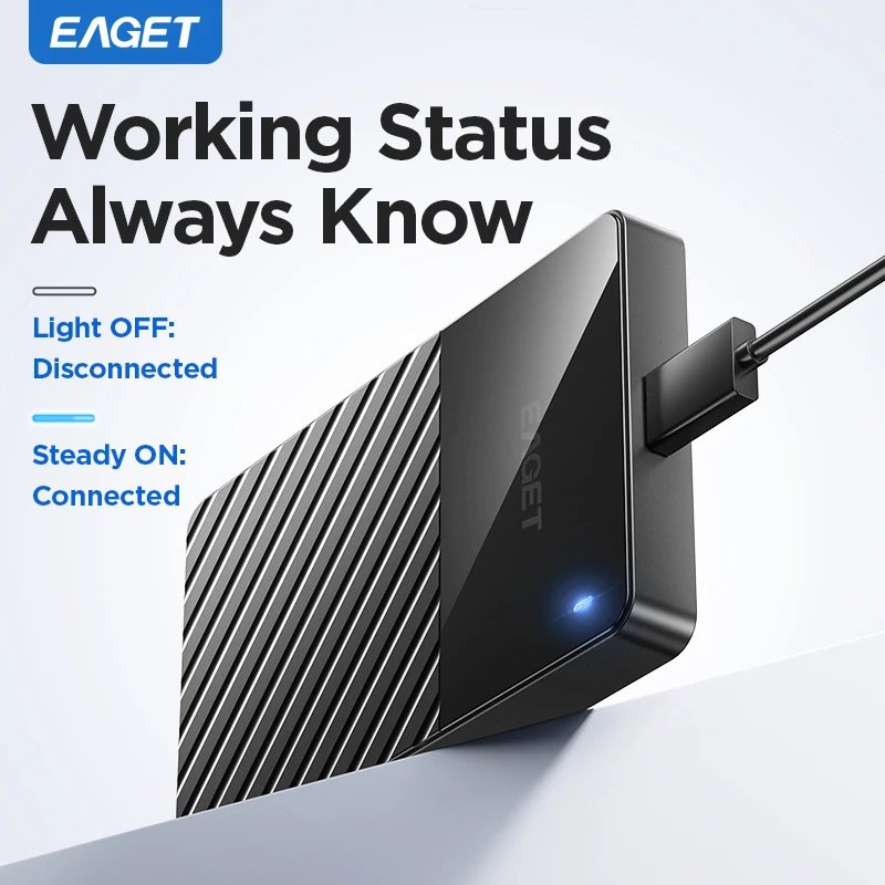 Eaget Portable External Hard Drive 5Gbps 250GB 320GB 500GB 1TB USB3.0 Storage Compatible for PC PS4 PS5 Laptop external hard drive hard drive