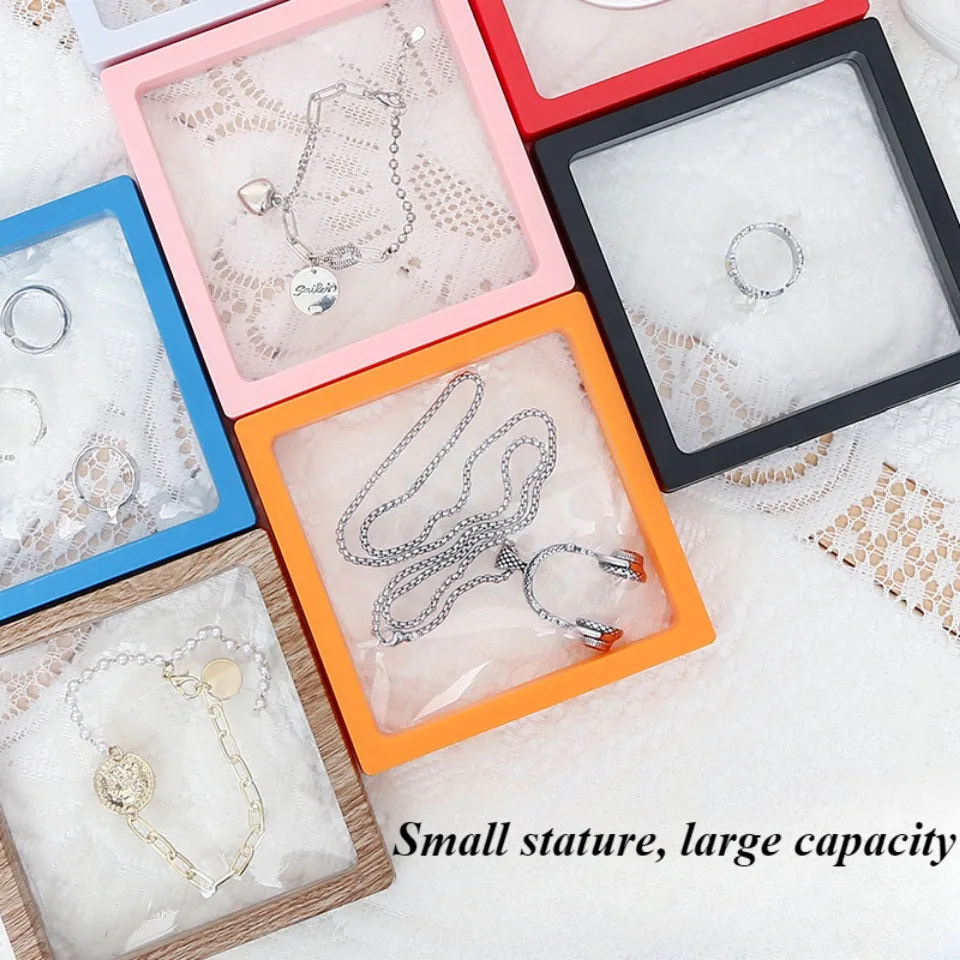 3D Floating Frame Holder Stand Box 5PCS 70*70*20mm for Jewelry Ring Coin Display Case display case