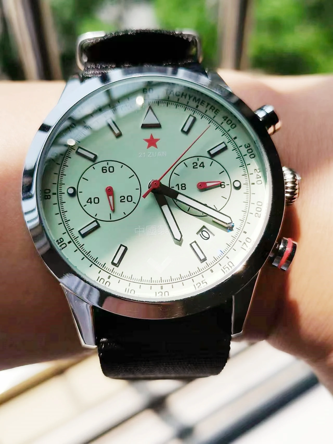 

1963 Watch Pilot 44mm 1963 Chronograph Military Tough Guy Private Retro Wristwatch Male Personality Sports 5 Pin Clock Men