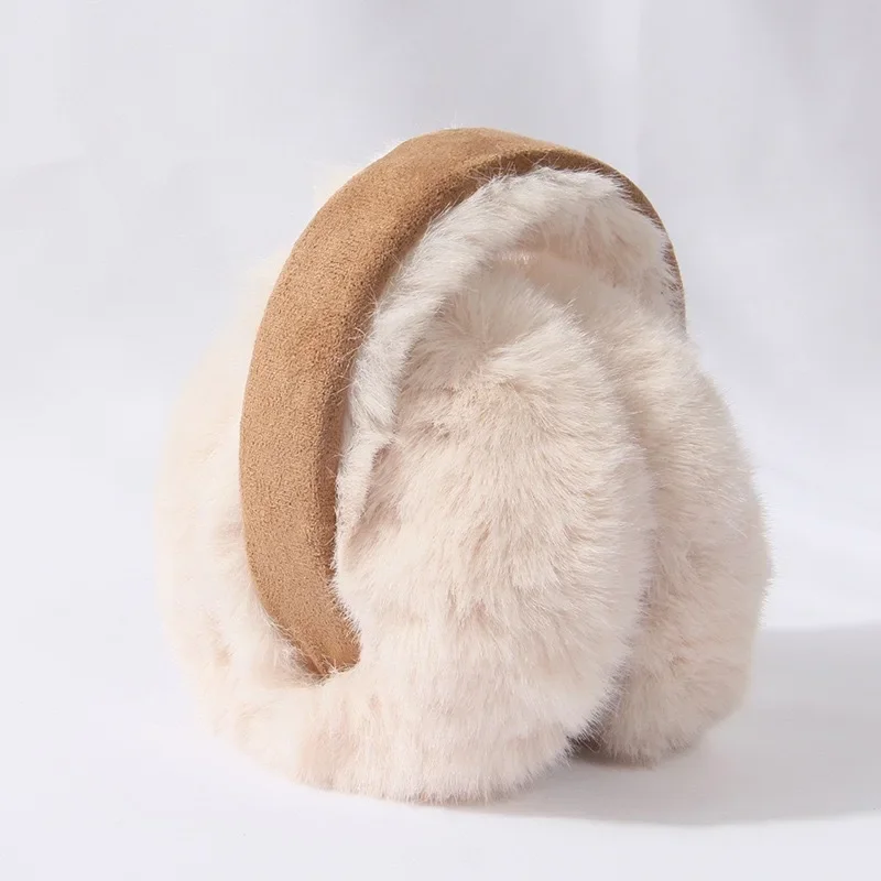 Ear Muffs Hair Dye Ear Muffs Fashion Plush Ear Muffs Foldable Thicken Wool Ear Cover for Women Men Winter Warm Suede Earflap Outdoor Cold Protection