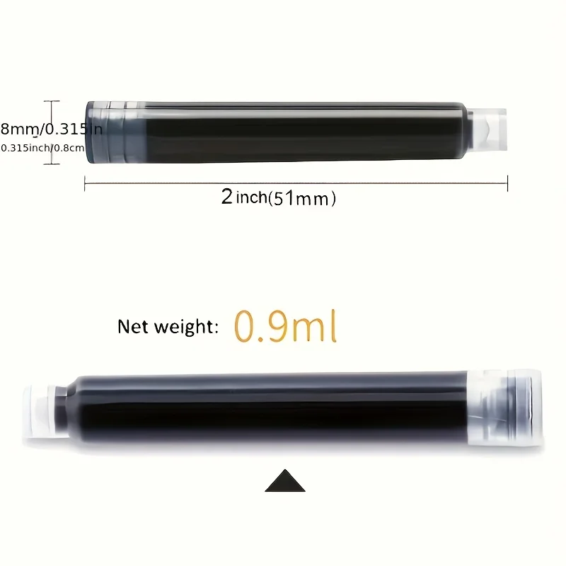 150잉크 카트리지 3.4MM 만년필 잉크 카트리지, 3.4mm 리필 학교 사무용 문구류 칼리버 잉크 카트리지, 잉크펜용, 블랙