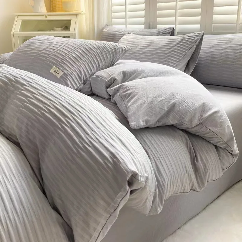 

New Bedding Set Duvet Cover Flat Sheets Pillowcase Sheet Soft Comforter Cover Bed Linens Set Nordic Ins Style