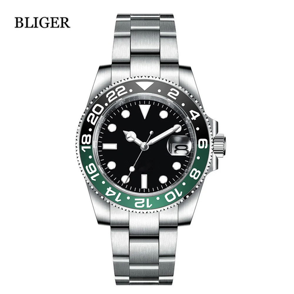 200M Waterproof 24 Jewels NH35A PT5000 Selfwinding Automatic Black Green Blue Dial 20BAR Diving Watch Men Glide Lock Screw Crown mechanical watch diver watch
