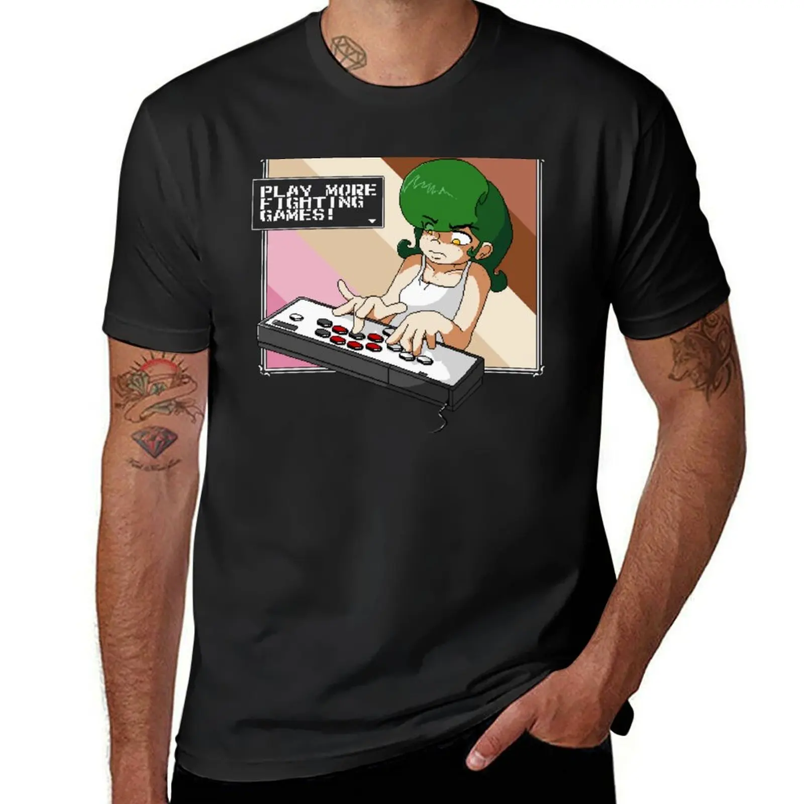 

Play More Fighting Games! T-shirt hippie clothes cute tops plain white t shirts men