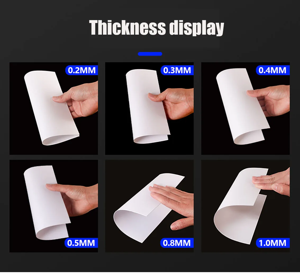1PCS 블랙/화이트 PVC 시트 두께 0.3/0.5/0.8/1/1.5/2mm 두꺼운 DIY 매니아 건축 모델 제작 도구