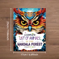 1pc Mandala Forest Art Coloring Book Original Upgraded Paper Thickened 22 Pages Coloring Books Gift For Holiday Birthday 2