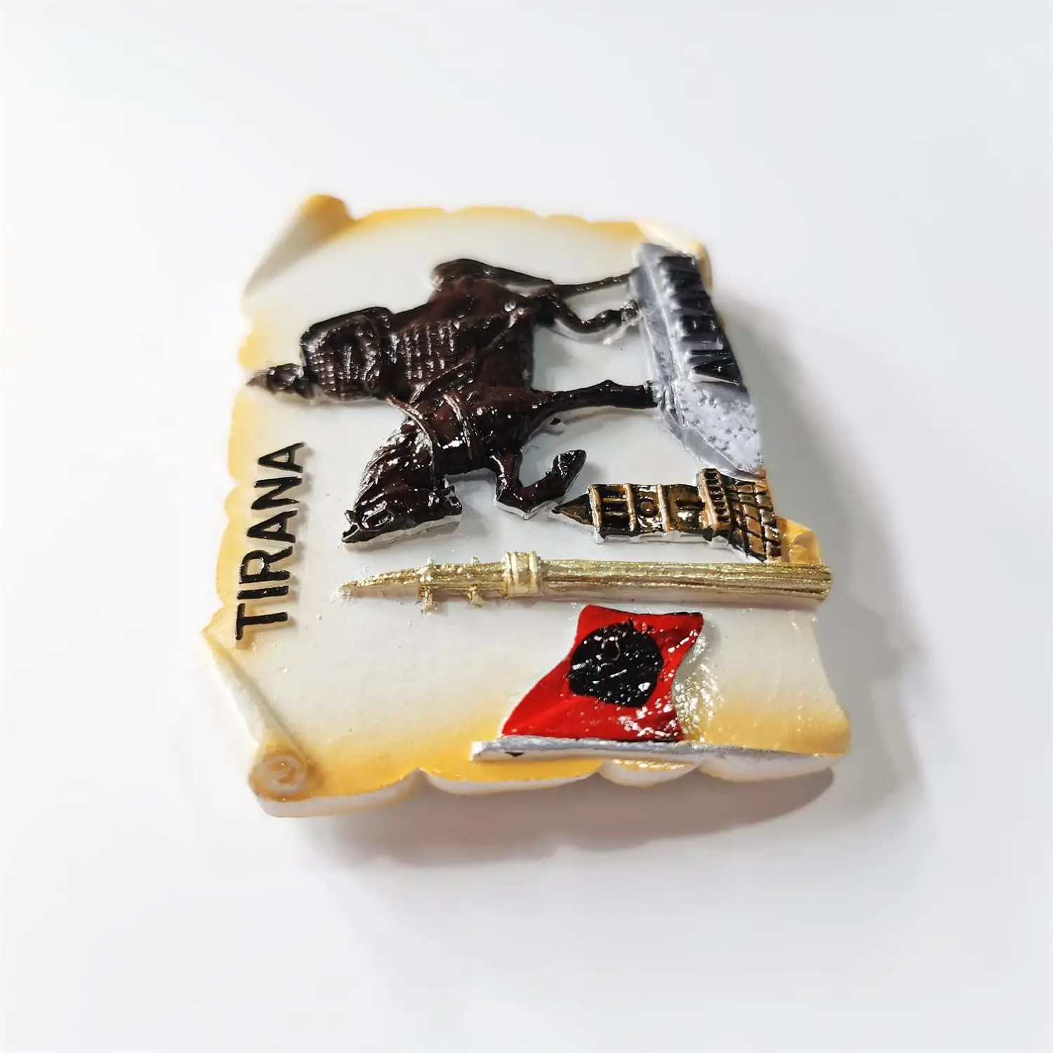 Tirana Albania 3D Fridge Magnet Souvenir Gift,Resin Handmade Tirana Refrigerator Magnet Home Decoration Collection