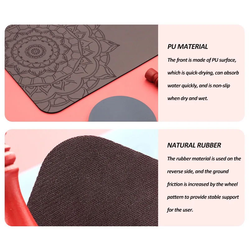 40x60cm Non Slip Small Yoga Mat Knee Elbow Cushion Rubber Eco-friendly Workout Exercise Pad For Fitness Gymnastics And Pilates