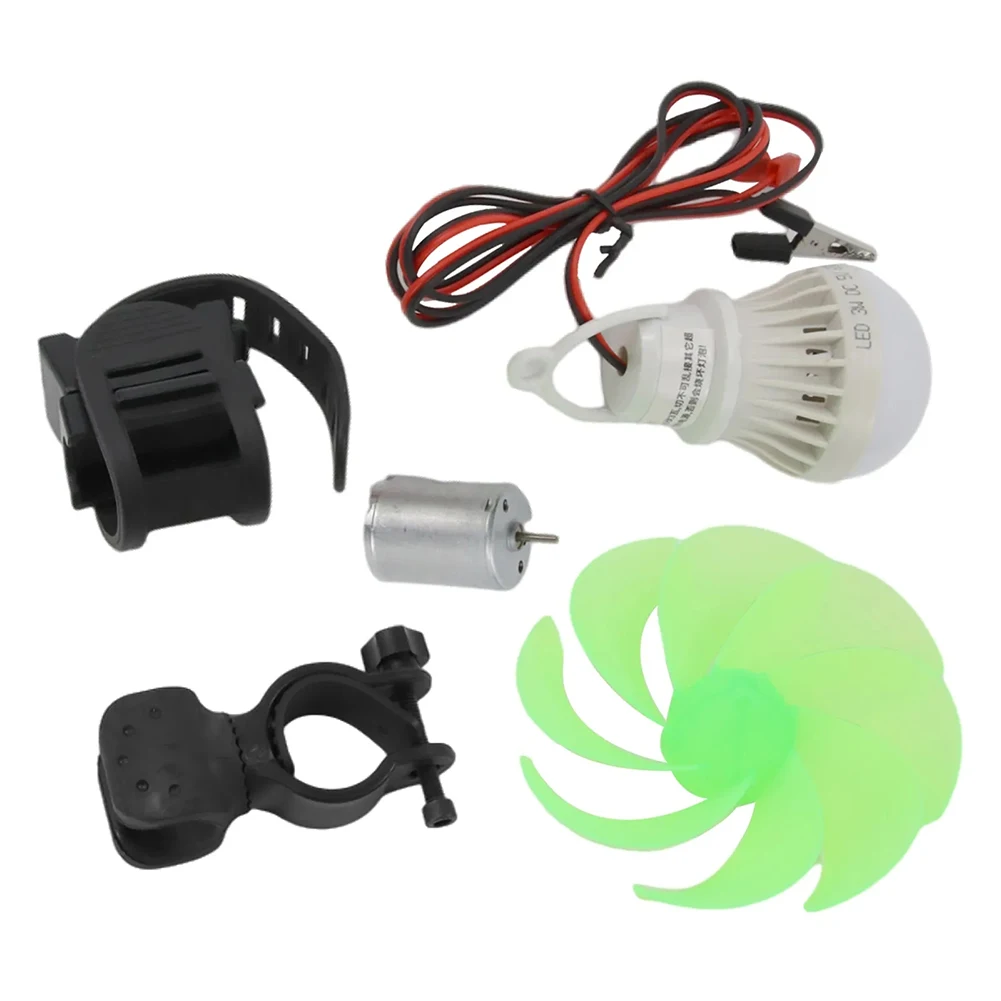 Mini Wind Turbine Motor Blades With Bulb DIY Kit Power Supply Alternative Energy Generator Wind Turbine