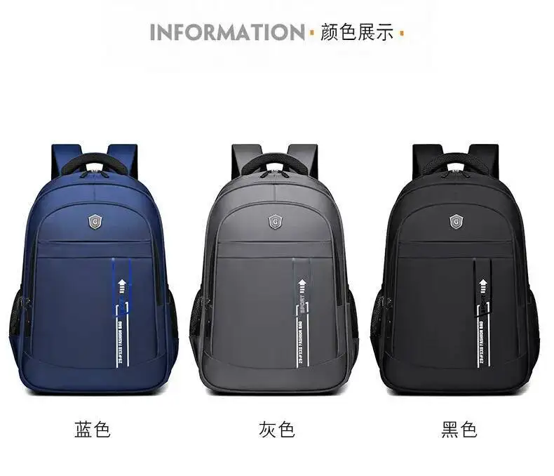 Männer Mode Pendeln Multi-fach Doppel Schulter Taschen Casual Laptop Tasche Outdoor Wandern Oxford Tuch Rucksack – Detail 12