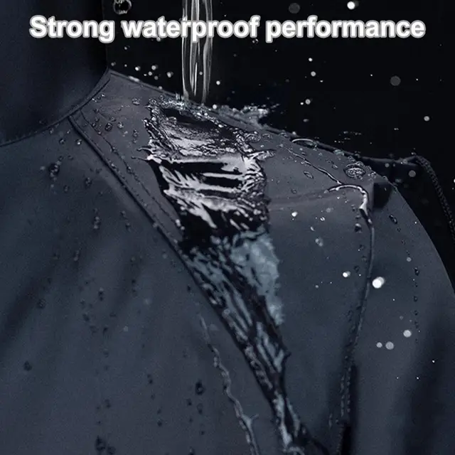 1 Beállított Esőkabát Lélegző, Osztott Fényvisszaverő Esővel Esőruha Vízálló Kettős Rétegű Nadrág Lovagláshoz - Image 3