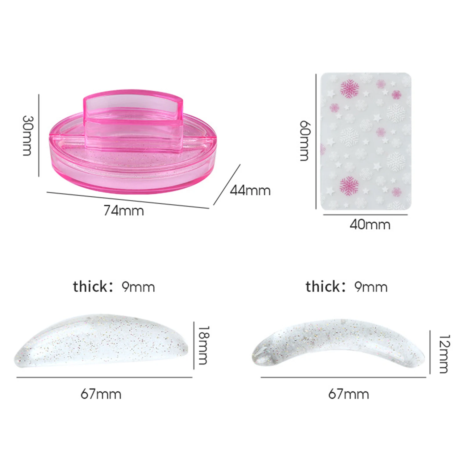 Nail Art Stamper Silicone with Scraper for Stamping Plates