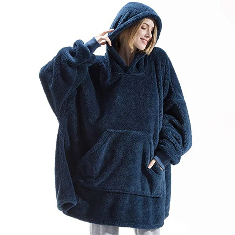 Oversized Fleece Hoodie Blanket 3