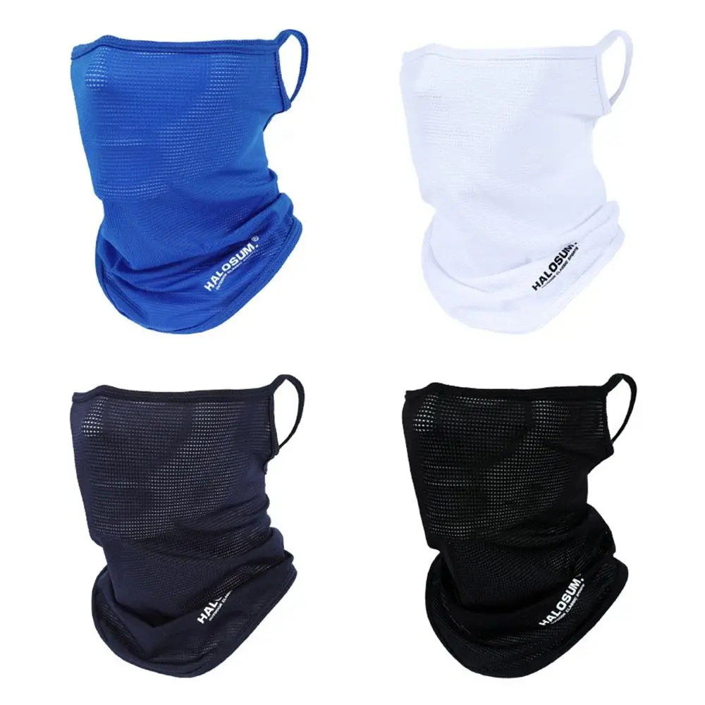 

Windproof Dustproof Bike Mask Daily Solid Color Breathable Full Face Mask Ice Silk Neck Gaiter Hiking Cycling