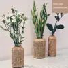 Handmade Straw Woven Flower Vase Anti-broken Japanese Style Glass Vase Plant Pot Table Decoration Scene Layout Prop 1