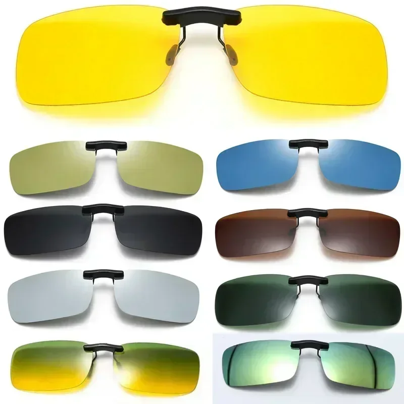 Unisex Clip on Driving Glasses Sunglasses Day UV400 Lens Driving Night Riding Sunglasses Clip driving glasses