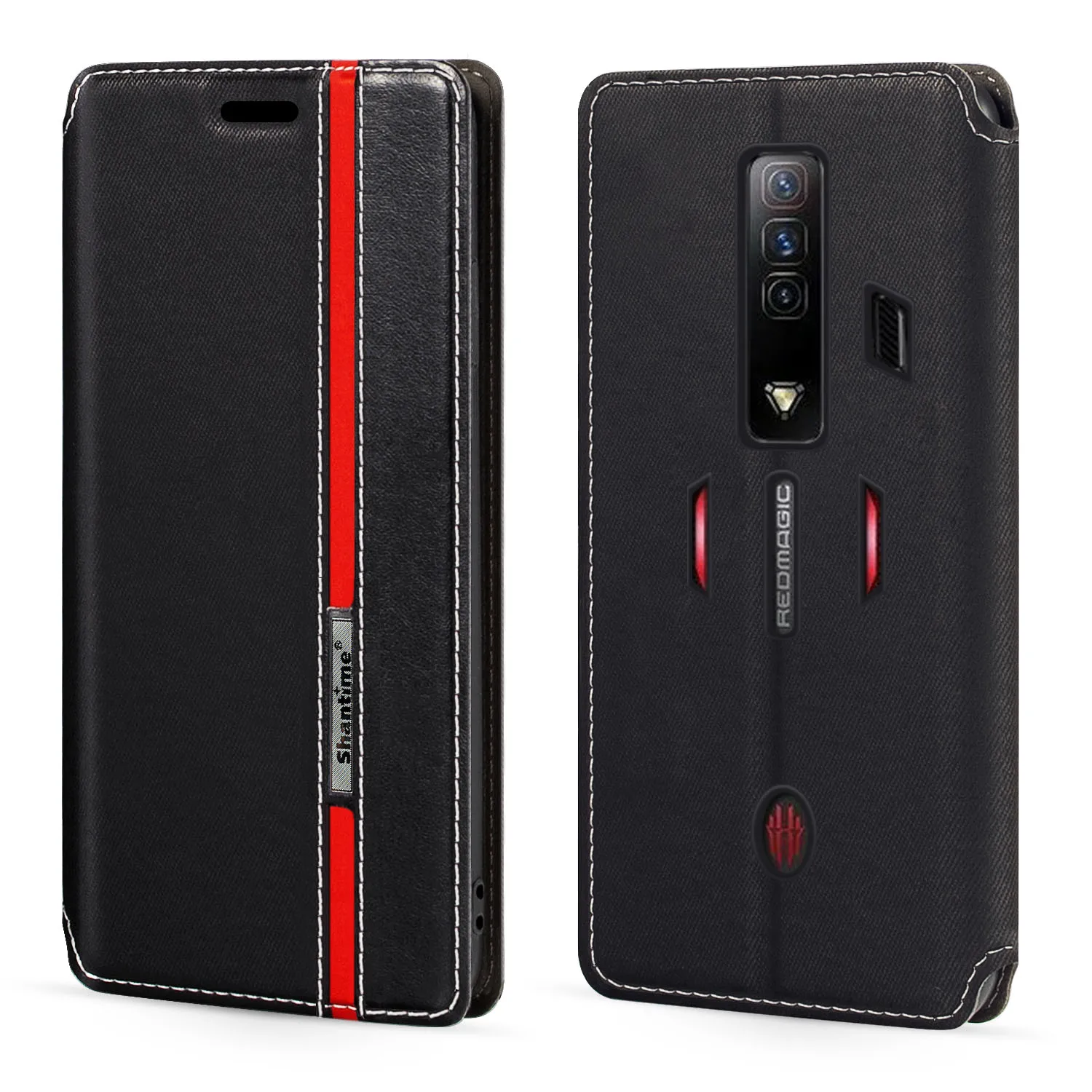 

For ZTE Nubia Red Magic 7 Case Fashion Multicolor Magnetic Closure Leather Flip Case Cover with Card Holder 6.80 inches