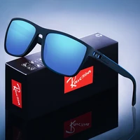 Lunettes de soleil polarisées UV400 pour hommes et femmes, monture carrée mate, de haute qualité, flambant neuves 3