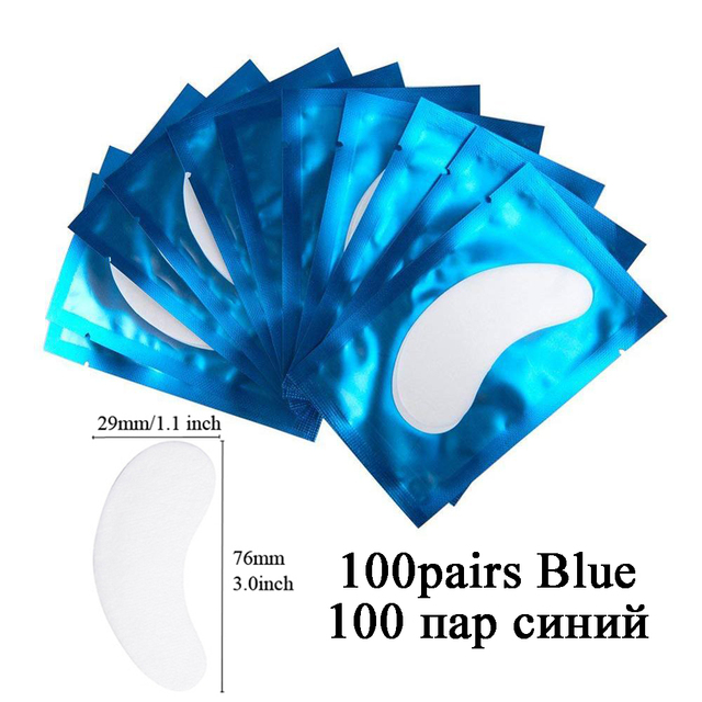 50/100pairs Eyelash Extension Paper Patches Grafted Eye Stickers 7 Color Eyelash Under Eye Pads Eye Paper Patches Tips Sticker