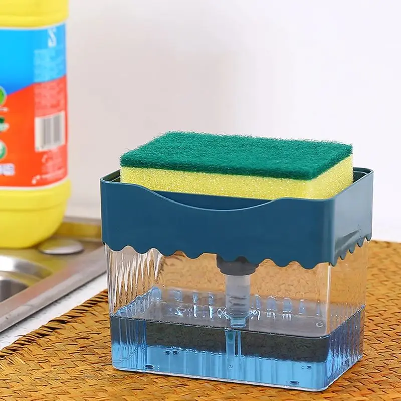 

Large Capacity Scrubbing Liquid Detergent Dispenser Press-Type Liquid Soap Box Pump Organizer Kitchen Tool Bathroom Supplies
