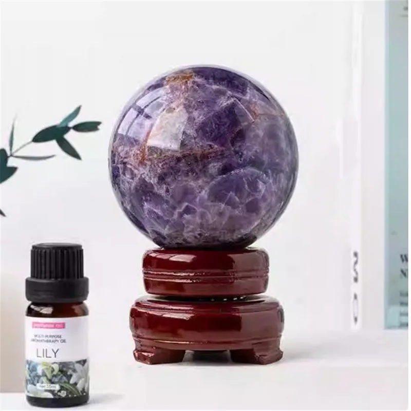 5-8cm Natural Dream Amethyst Ball Polished Globe Massaging Ball Reiki Healing Stone Home Decoration 5