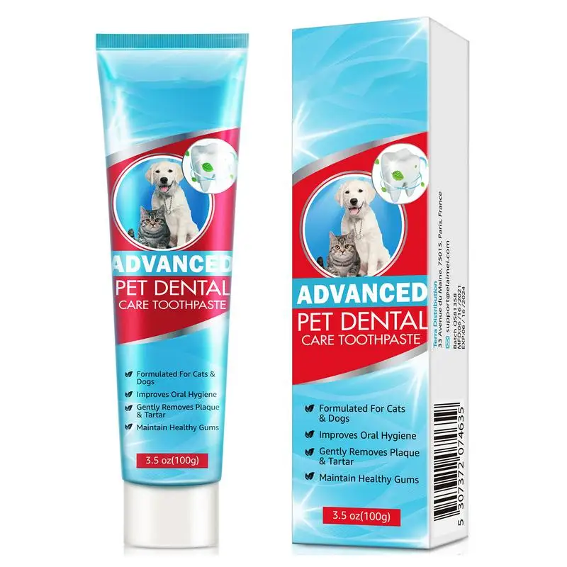 

Canine Toothpaste Puppy Mint Toothpaste 3.5oz Natural Professional Safe Cat Teeth Cleaning Toothpaste For Dog Puppy Cats