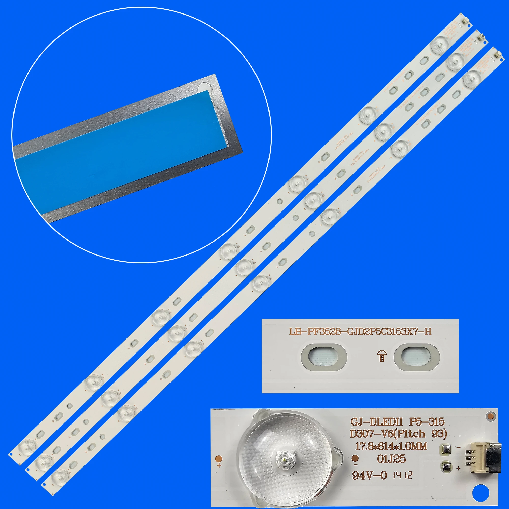 1/5/10 Комплект светодиодной ленты для 32PFS6402/12 32PFH4309 32PHT4319 GJ-2K15 D2P5-315 GEMINI-315 D307-V1 V6 V7 LBM320P0701-FC-2 LB32067 V0