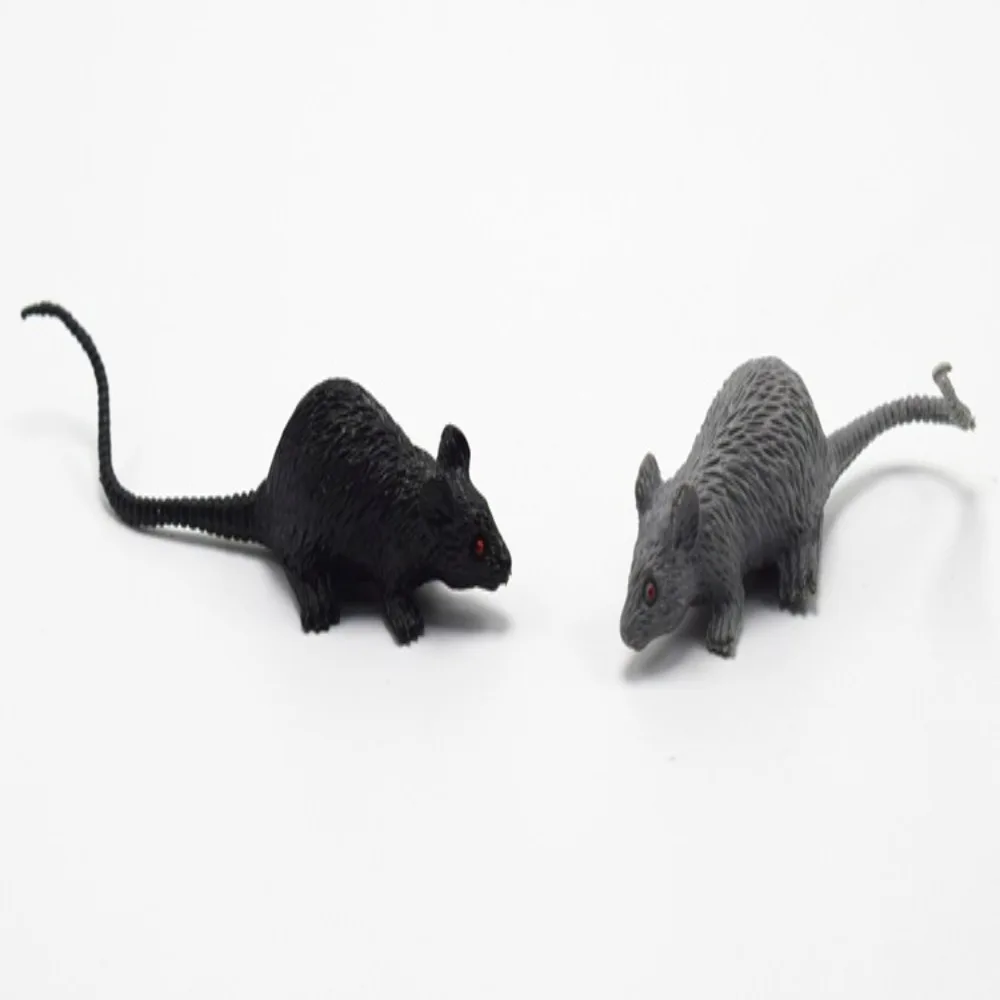 10pcs Hallowen Party Decor Fake Rat Mini Plastic Mouse Model Festival Gift Creative Kids Toy Trick Prank Prop