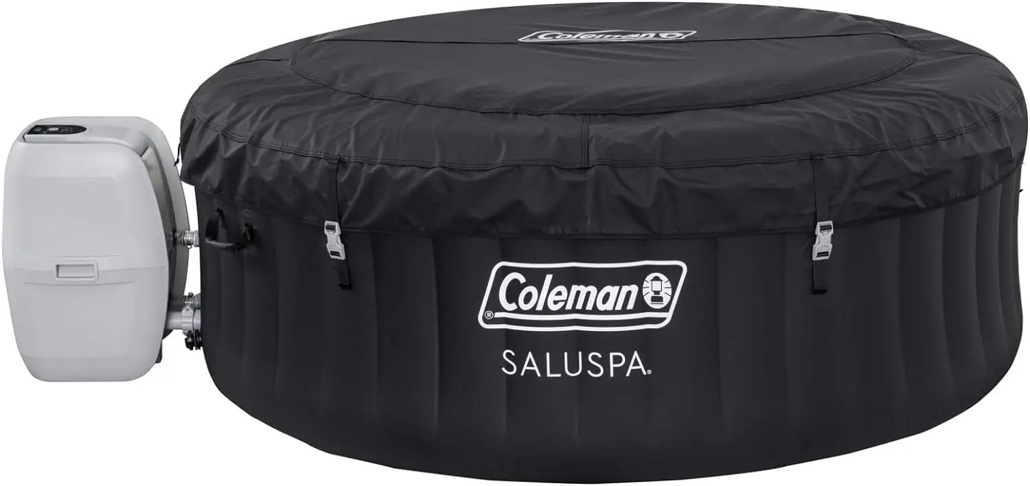 Miami AirJet Large Round 2 to 4 Person Inflatable Hot Tub Portable Outdoor Spa with 120 AirJets and EnergySense Cover, Black 5