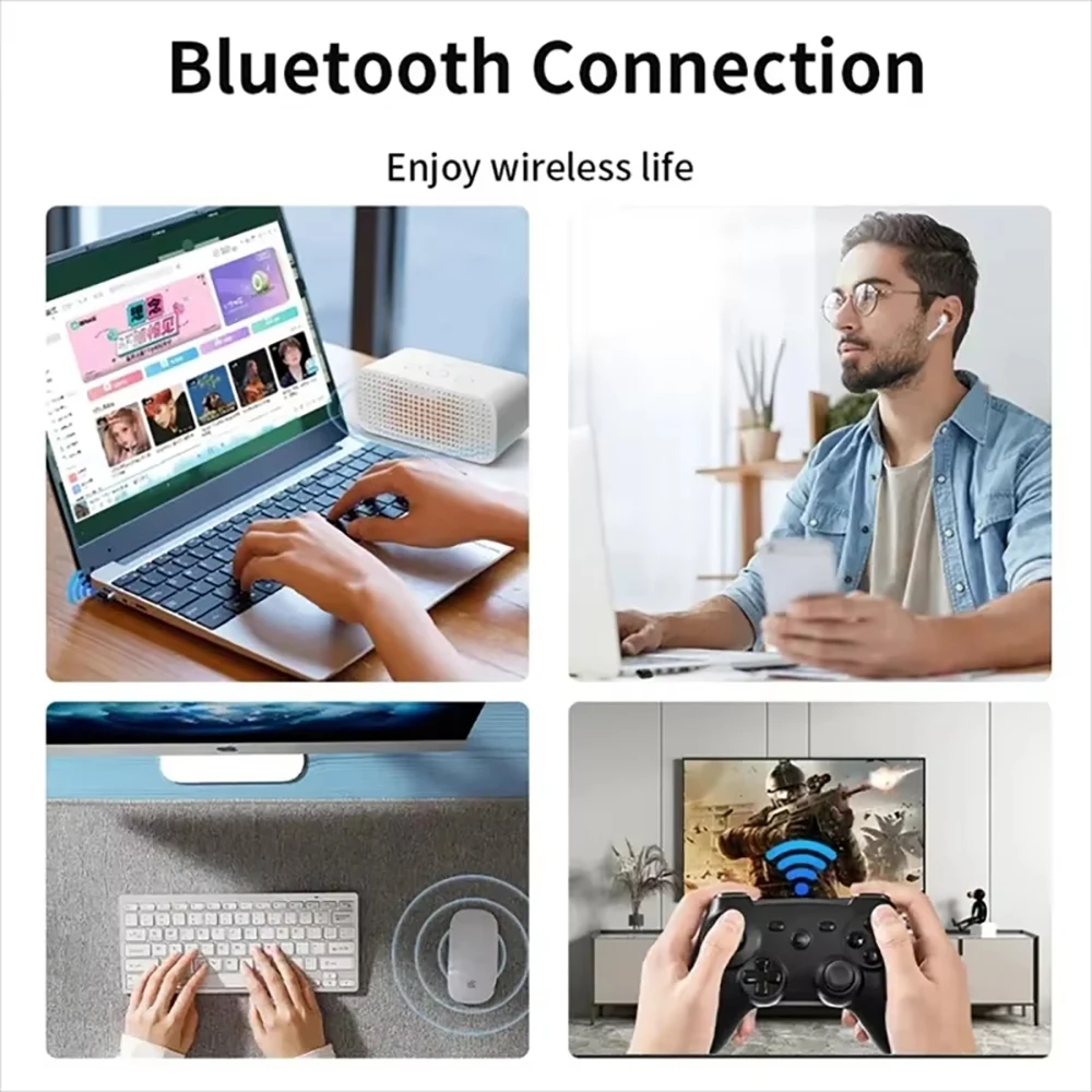 USB Bluetooth 5.3 Adapter Transmitter Receiver Bluetooth Audio Bluetooth Dongle Wireless USB Adapter for Computer PC Laptop