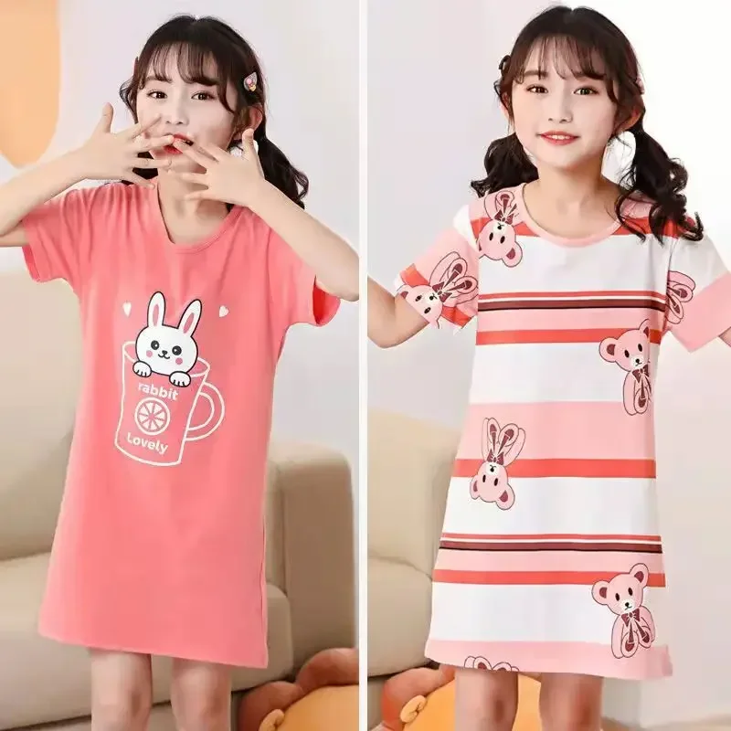 Girl Kids Night Dress Nightgown Unicorn Pajamas Sleepwear For Children